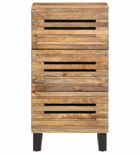 Sideboard 40x34x75 cm Raues Massives Mangoholz