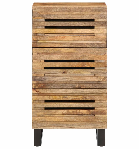 Sideboard 40x34x75 cm Raues Massives Mangoholz