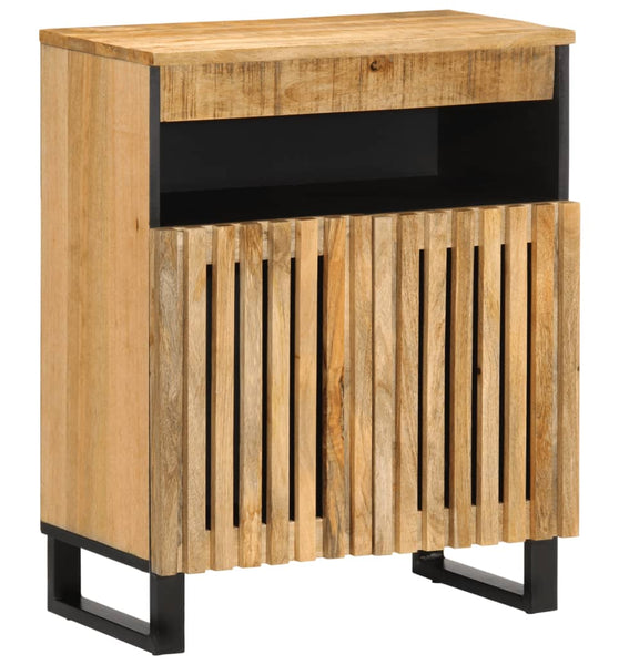 Sideboard 60x34x75 cm Raues Massives Mangoholz