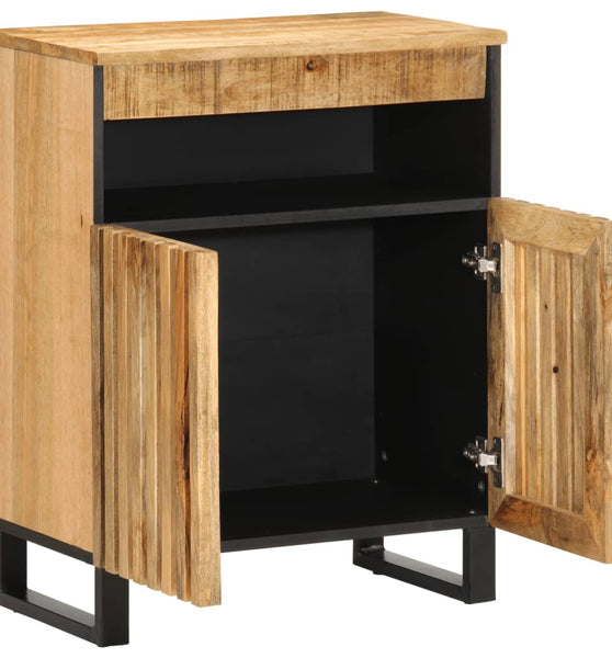 Sideboard 60x34x75 cm Raues Massives Mangoholz