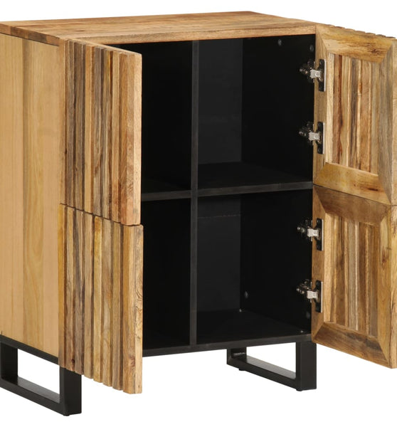 Sideboard 60x34x75 cm Raues Massives Mangoholz