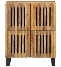 Sideboard 60x34x75 cm Raues Massives Mangoholz