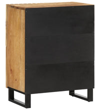 Sideboard 60x34x75 cm Raues Massives Mangoholz