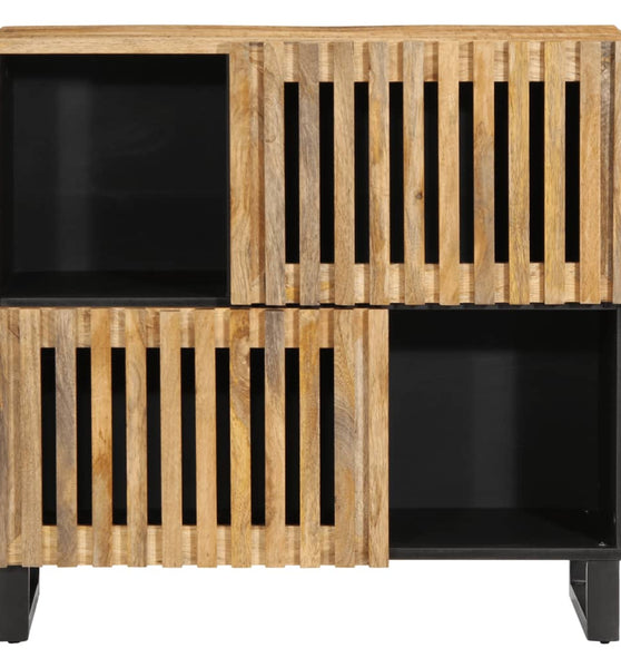 Sideboard 80x34x75 cm Raues Massivholz Mango