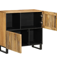 Sideboard 80x34x75 cm Raues Massivholz Mango