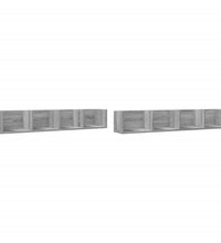 Wandschränke 2 Stk. Grau Sonoma 99x18x16,5 cm Holzwerkstoff