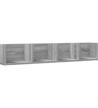 Wandschränke 2 Stk. Grau Sonoma 99x18x16,5 cm Holzwerkstoff