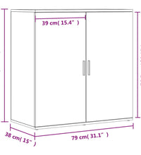 Sideboard Sonoma-Eiche 79x38x80 cm Holzwerkstoff