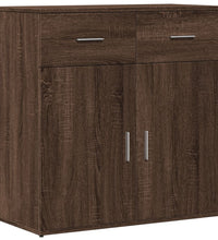 Sideboard Braun Eichen-Optik 79x38x80 cm Holzwerkstoff