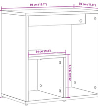 Beistelltische 2 Stk. Sonoma-Eiche 50x30x50 cm Holzwerkstoff