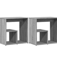 Beistelltische 2 Stk. Grau Sonoma 50x30x50 cm Holzwerkstoff