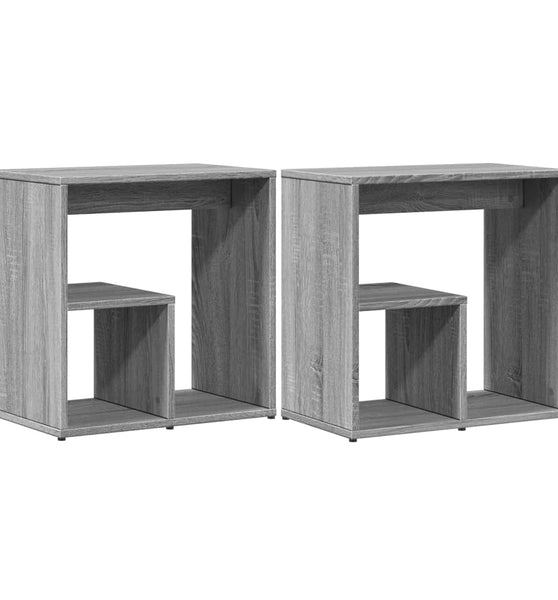 Beistelltische 2 Stk. Grau Sonoma 50x30x50 cm Holzwerkstoff