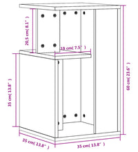 Beistelltisch Betongrau 35x35x60 cm Holzwerkstoff