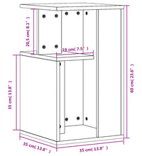 Beistelltisch Grau Sonoma 35x35x60 cm Holzwerkstoff