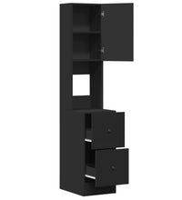 Küchenschrank Schwarz 35x50x180 cm Holzwerkstoff