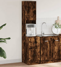 Küchenschrank Räuchereiche 35x50x180 cm Holzwerkstoff
