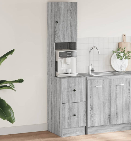 Küchenschrank Grau Sonoma 35x50x180 cm Holzwerkstoff