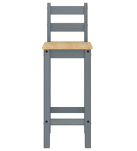 Barstühle 2 Stk. Grau Massivholz Kiefer