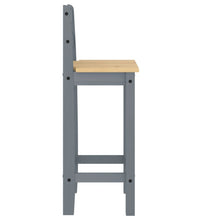 Barstühle 2 Stk. Grau Massivholz Kiefer