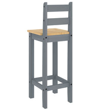 Barstühle 2 Stk. Grau Massivholz Kiefer