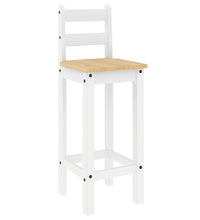 Barstühle 2 Stk. Weiß Massivholz Kiefer