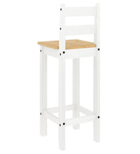 Barstühle 2 Stk. Weiß Massivholz Kiefer