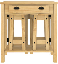 3-tlg. Bar-Set Massivholz Kiefer