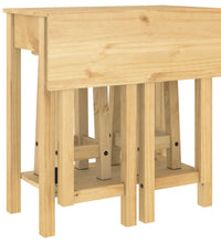 3-tlg. Bar-Set Massivholz Kiefer