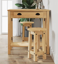 Barhocker 2 Stk. Massivholz Kiefer