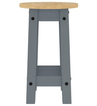 Barhocker 2 Stk. Grau Massivholz Kiefer