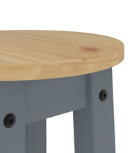 Barhocker 2 Stk. Grau Massivholz Kiefer