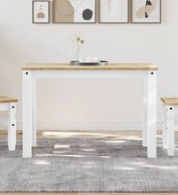 Esstisch Panama Weiß 117x60x75 cm Massivholz Kiefer