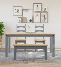 Esstisch Panama Grau 160x80x75 cm Massivholz Kiefer