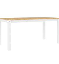 Esstisch Panama Weiß 160x80x75 cm Massivholz Kiefer