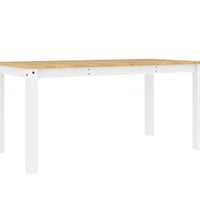 Esstisch Panama Weiß 160x80x75 cm Massivholz Kiefer