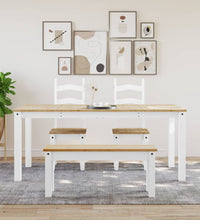 Esstisch Panama Weiß 180x90x75 cm Massivholz Kiefer