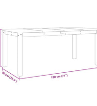 Esstisch Panama Weiß 180x90x75 cm Massivholz Kiefer