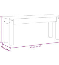 Essbank Panama 105x30x45 cm Massivholz Kiefer