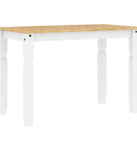 Esstisch Corona Weiß 112x60x75 cm Massivholz Kiefer