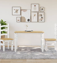 Esstisch Corona Weiß 112x60x75 cm Massivholz Kiefer
