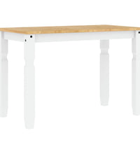 Esstisch Corona Weiß 112x60x75 cm Massivholz Kiefer