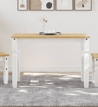 Esstisch Corona Weiß 112x60x75 cm Massivholz Kiefer