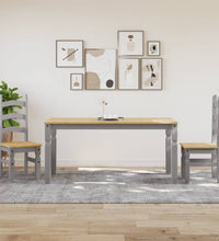 Esstisch Corona Grau 160x80x75 cm Massivholz Kiefer