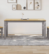 Esstisch Corona Grau 160x80x75 cm Massivholz Kiefer