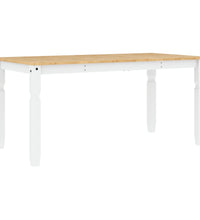 Esstisch Corona Weiß 160x80x75 cm Massivholz Kiefer