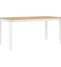 Esstisch Corona Weiß 160x80x75 cm Massivholz Kiefer