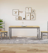 Esstisch Corona Grau 180x90x75 cm Massivholz Kiefer