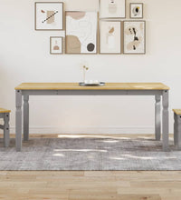 Esstisch Corona Grau 180x90x75 cm Massivholz Kiefer