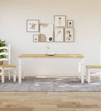 Esstisch Corona Weiß 180x90x75 cm Massivholz Kiefer