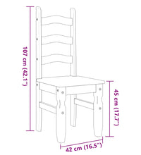 Essstühle 2 Stk. Corona 42x47x107 cm Massivholz Kiefer